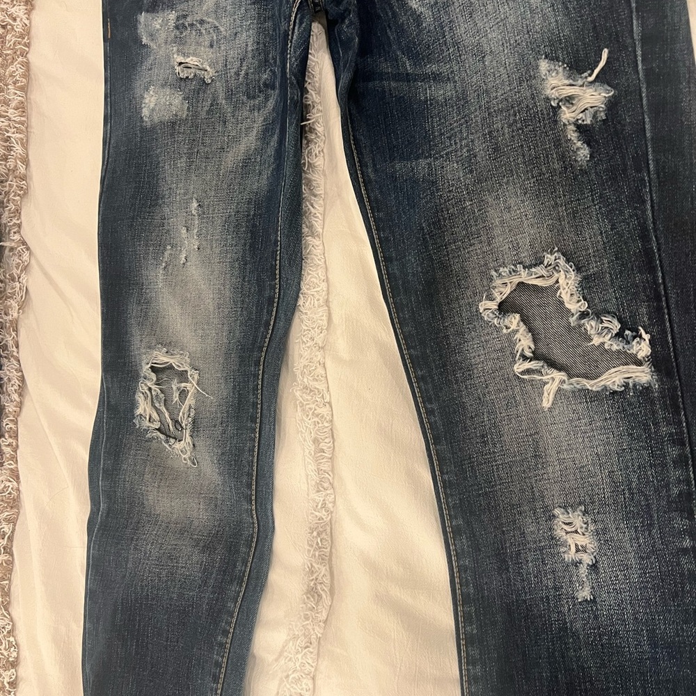 Philipp Plein Distressed Blue Jeans - Picture 4 of 8